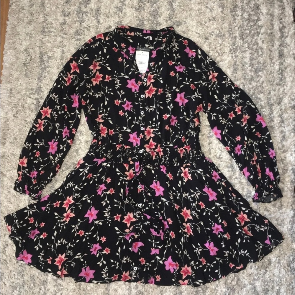 New Free People floral flare mini dress